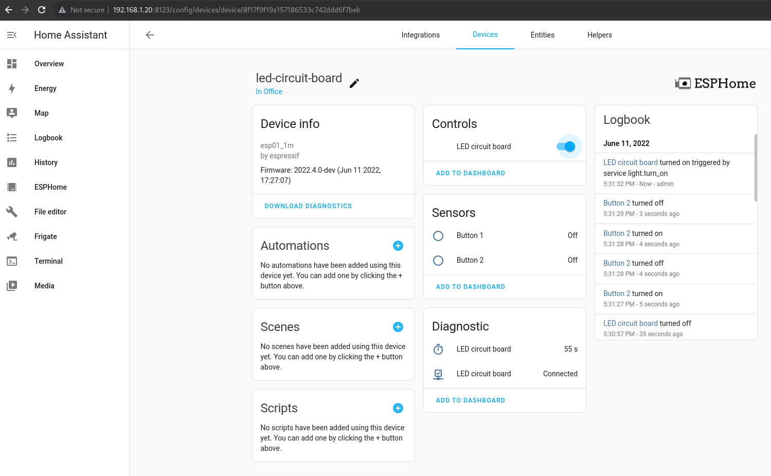 Overview Home Assistant